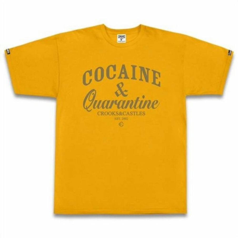 Crooks & Castles Men's Cocaine & Quarantine Graphic Tee T-Shirt Size Small